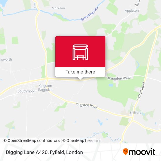 Digging Lane A420, Fyfield map