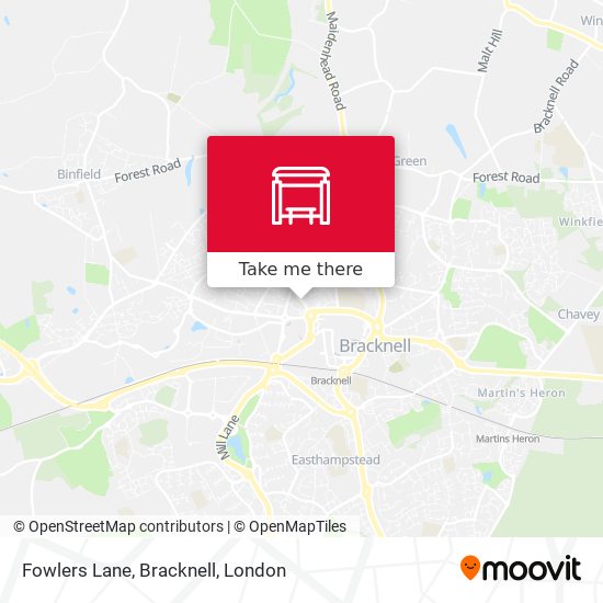 Fowlers Lane, Bracknell map