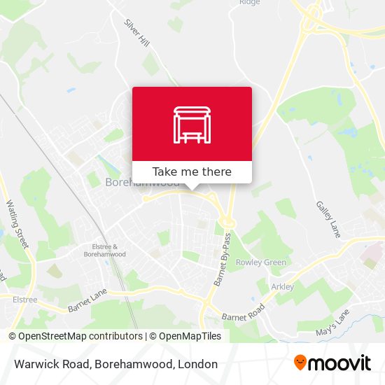 Warwick Road, Borehamwood map