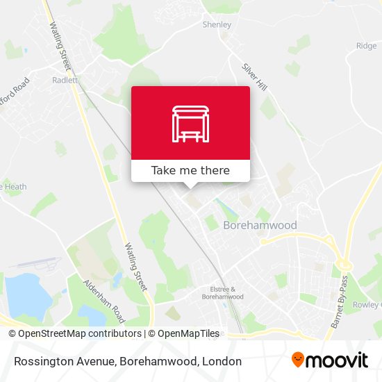 Rossington Avenue, Borehamwood map