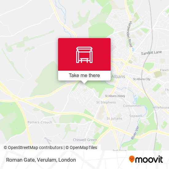 Roman Gate, Verulam map
