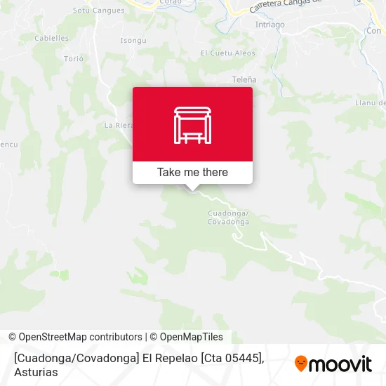 [Cuadonga / Covadonga]  El Repelao [Cta 05445] map
