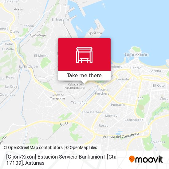 [Gijón / Xixón]  Estación Servicio Bankunión I [Cta 17109] map