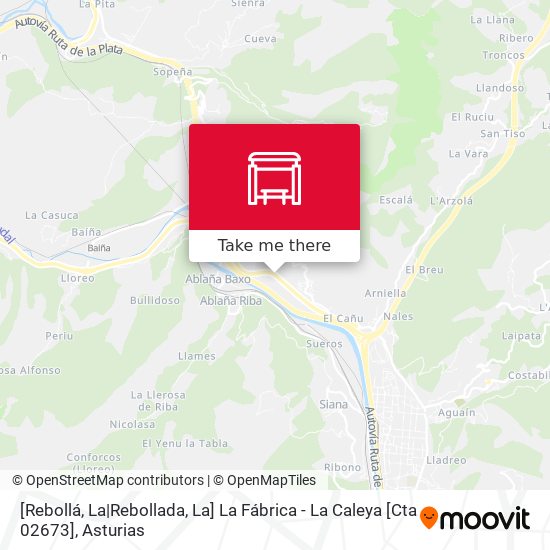 [Rebollá, La|Rebollada, La]  La Fábrica - La Caleya [Cta 02673] map