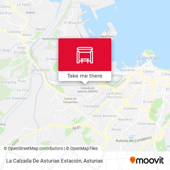 La Calzada De Asturias Estación map