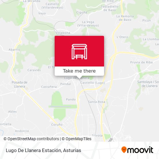 mapa Lugo De Llanera Estación