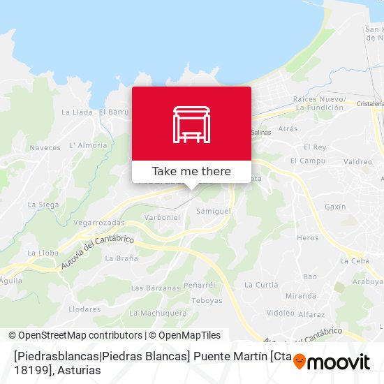 [Piedrasblancas|Piedras Blancas]  Puente Martín [Cta 18199] map