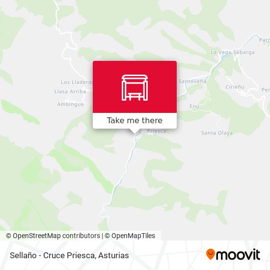 Sellaño - Cruce Priesca map