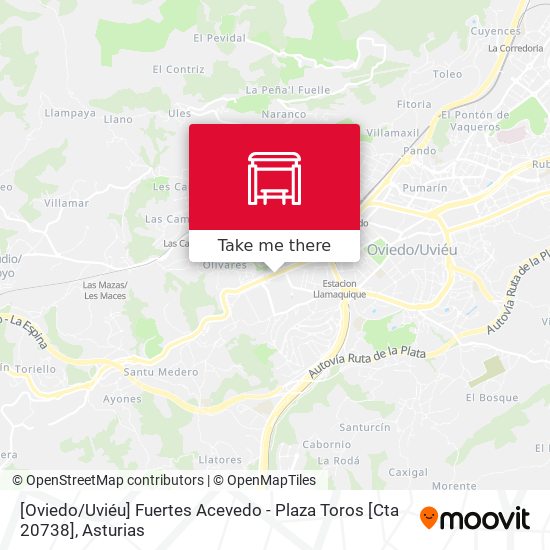 [Oviedo / Uviéu]  Fuertes Acevedo - Plaza Toros [Cta 20738] map