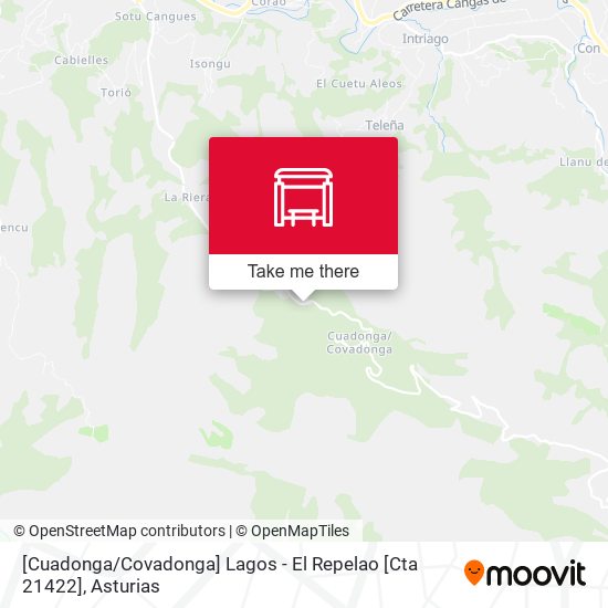 [Cuadonga / Covadonga]  Lagos - El Repelao [Cta 21422] map