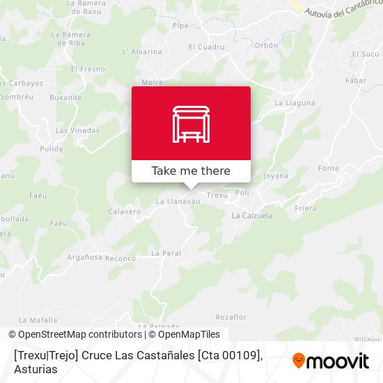 [Trexu|Trejo]  Cruce Las Castañales [Cta 00109] map