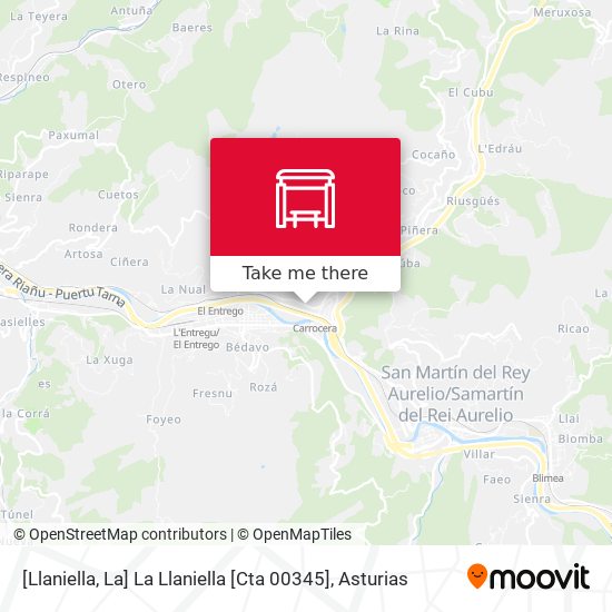 [Llaniella, La]  La Llaniella [Cta 00345] map