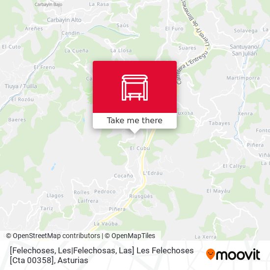 [Felechoses, Les|Felechosas, Las]  Les Felechoses [Cta 00358] map