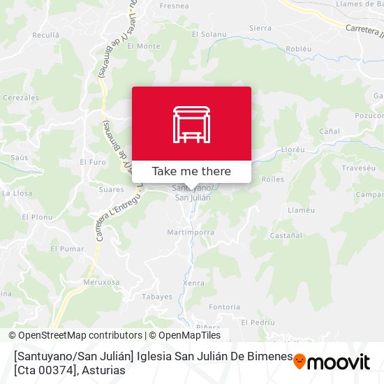 [Santuyano / San Julián]  Iglesia San Julián De Bimenes [Cta 00374] map