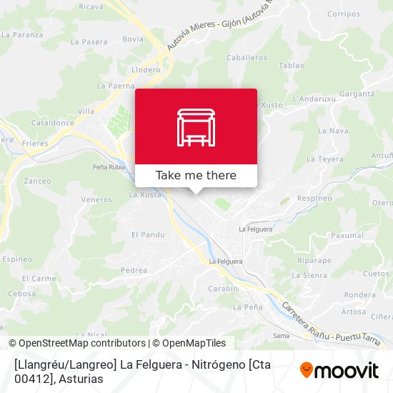 [Llangréu / Langreo]  La Felguera - Nitrógeno [Cta 00412] map