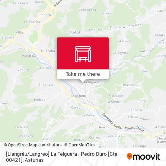 [Llangréu / Langreo]  La Felguera - Pedro Duro [Cta 00421] map