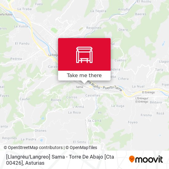 [Llangréu / Langreo]  Sama - Torre De Abajo [Cta 00426] map