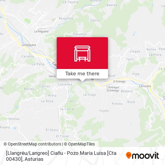 mapa [Llangréu / Langreo]  Ciañu - Pozo María Luisa [Cta 00430]