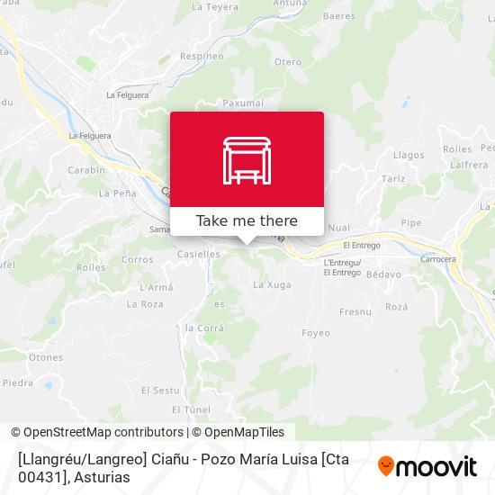 [Llangréu / Langreo]  Ciañu - Pozo María Luisa [Cta 00431] map