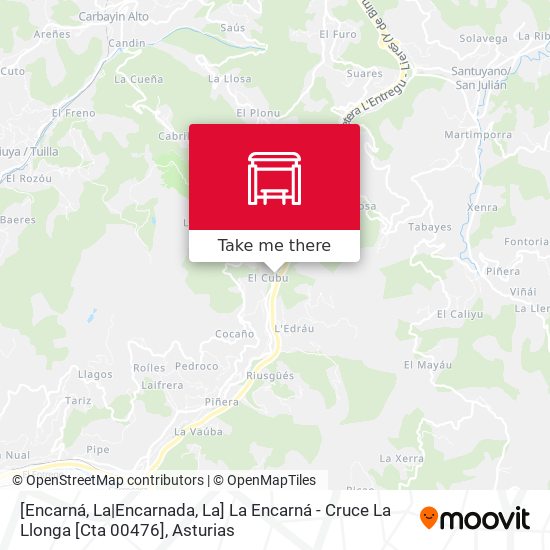 [Encarná, La|Encarnada, La]  La Encarná - Cruce La Llonga [Cta 00476] map