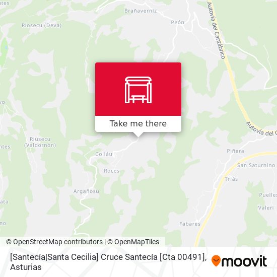 [Santecía|Santa Cecilia]  Cruce Santecía [Cta 00491] map