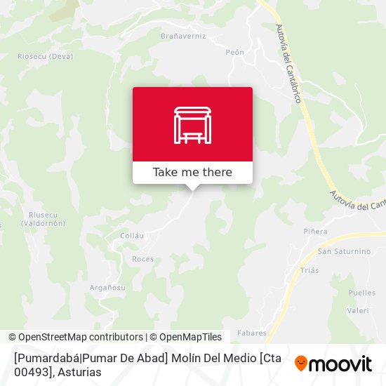 [Pumardabá|Pumar De Abad]  Molín Del Medio [Cta 00493] map