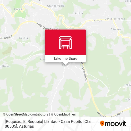 mapa [Requexu, El|Requejo]  Llantao - Casa Pepito [Cta 00505]