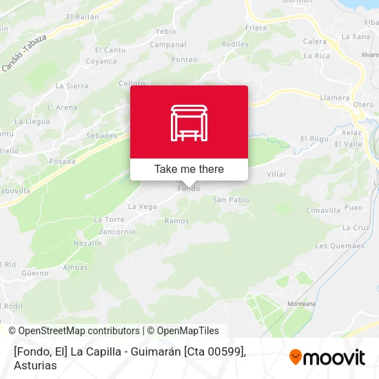 [Fondo, El]  La Capilla - Guimarán [Cta 00599] map