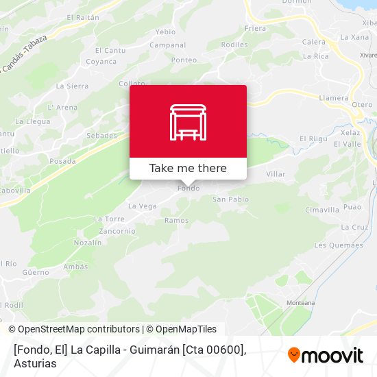 [Fondo, El]  La Capilla - Guimarán [Cta 00600] map