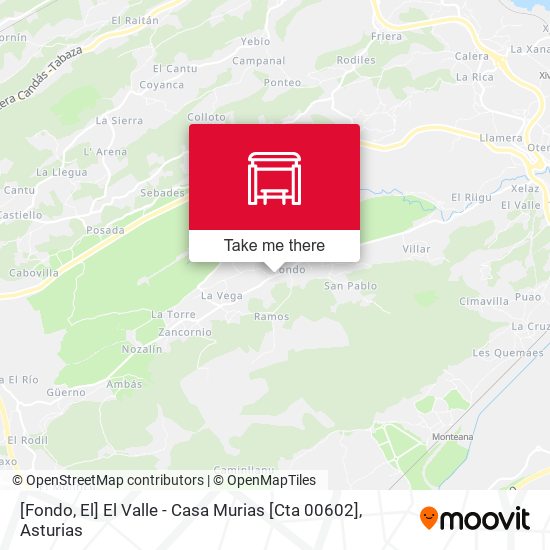[Fondo, El]  El Valle - Casa Murias [Cta 00602] map
