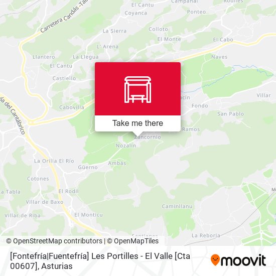 [Fontefría|Fuentefría]  Les Portilles - El Valle [Cta 00607] map