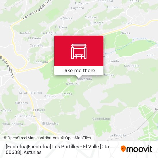 [Fontefría|Fuentefría]  Les Portilles - El Valle [Cta 00608] map
