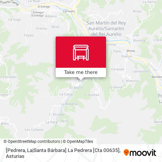 [Pedrera, La|Santa Bárbara]  La Pedrera [Cta 00635] map