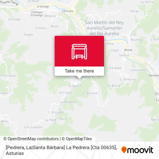 [Pedrera, La|Santa Bárbara]  La Pedrera [Cta 00635] map