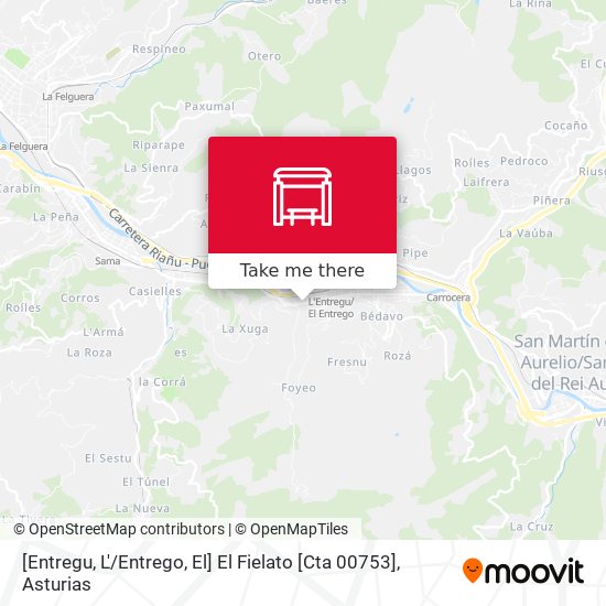 [Entregu, L' / Entrego, El]  El Fielato [Cta 00753] map