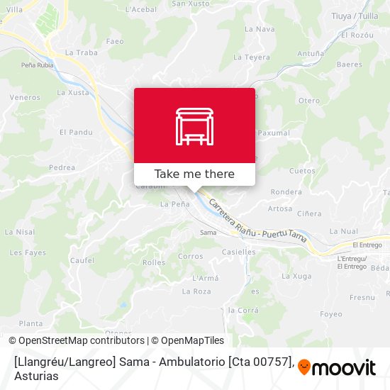 [Llangréu / Langreo]  Sama - Ambulatorio [Cta 00757] map