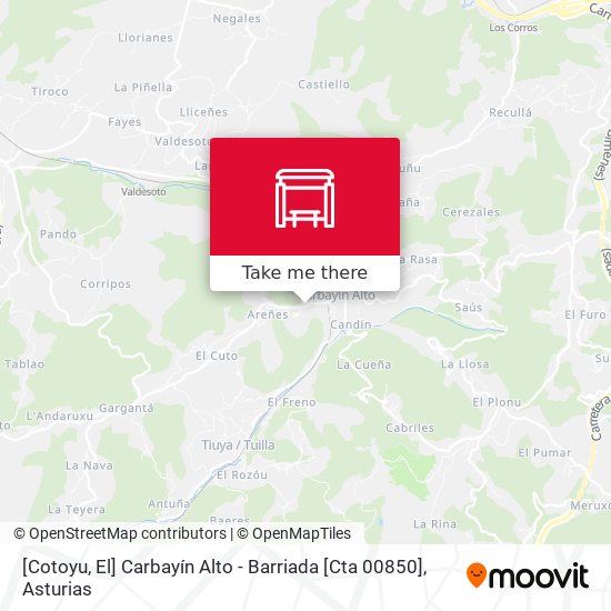 [Cotoyu, El]  Carbayín Alto - Barriada [Cta 00850] map