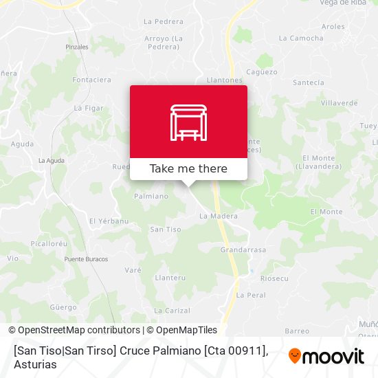 [San Tiso|San Tirso]  Cruce Palmiano [Cta 00911] map