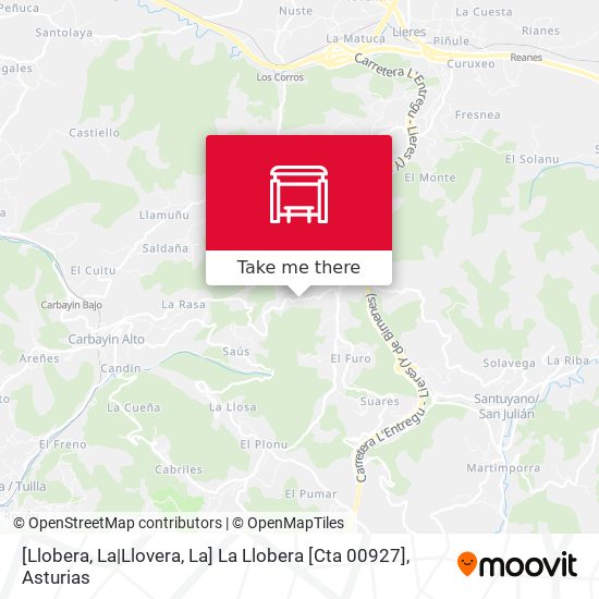 [Llobera, La|Llovera, La]  La Llobera [Cta 00927] map