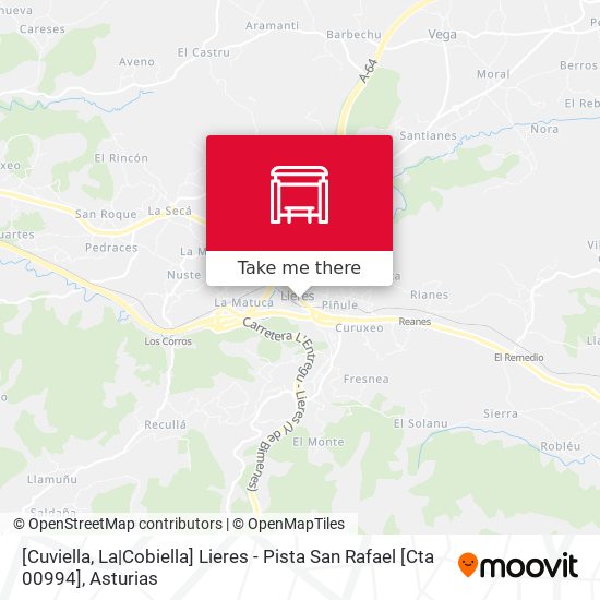 [Cuviella, La|Cobiella]  Lieres - Pista San Rafael [Cta 00994] map