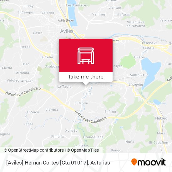 [Avilés]  Hernán Cortés [Cta 01017] map