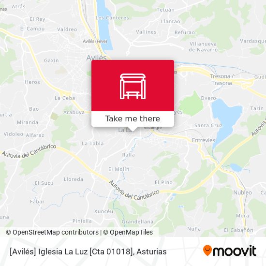 [Avilés]  Iglesia La Luz [Cta 01018] map