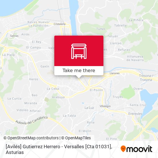 [Avilés]  Gutierrez Herrero - Versalles [Cta 01031] map