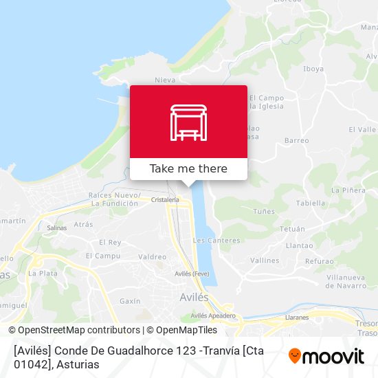 [Avilés]  Conde De Guadalhorce 123 -Tranvía [Cta 01042] map
