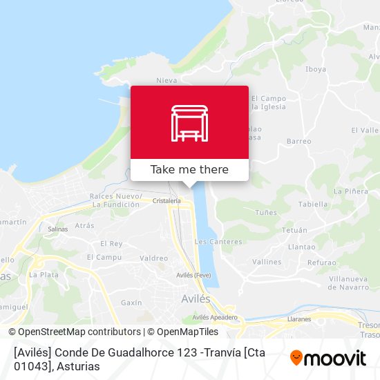 [Avilés]  Conde De Guadalhorce 123 -Tranvía [Cta 01043] map