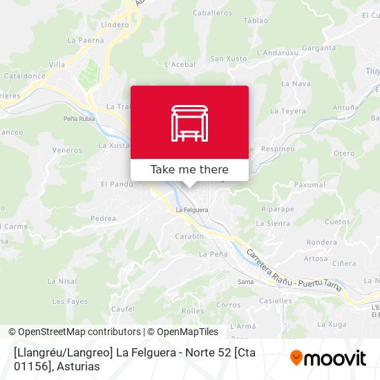 [Llangréu / Langreo]  La Felguera - Norte 52 [Cta 01156] map