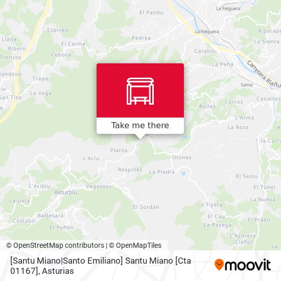 [Santu Miano|Santo Emiliano]  Santu Miano [Cta 01167] map