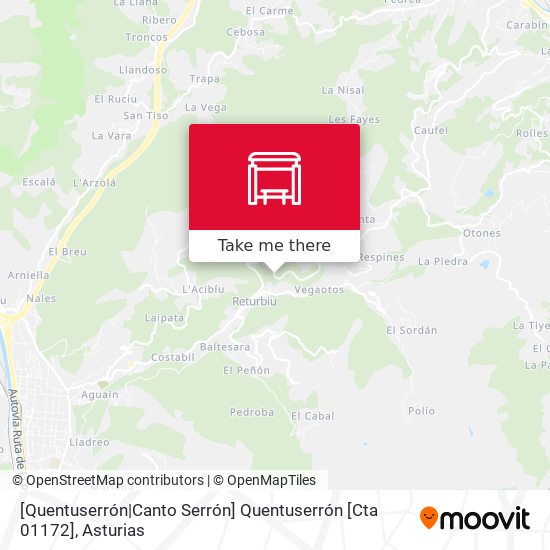 [Quentuserrón|Canto Serrón]  Quentuserrón [Cta 01172] map