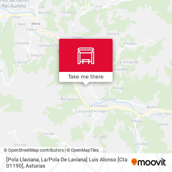 [Pola Llaviana, La / Pola De Laviana]  Luis Alonso [Cta 01190] map