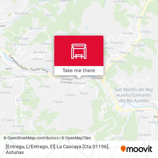 [Entregu, L' / Entrego, El]  La Cascaya [Cta 01196] map